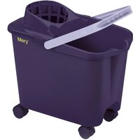 Mery - Fröhlich Wischeimer Schaufel mit Schwenkrädern Schaufel mit breiter Abtropffläche Optimale Festigkeit 14 Liter Lila Maße: 39Lx25,5Bx36,5H cm von MERY
