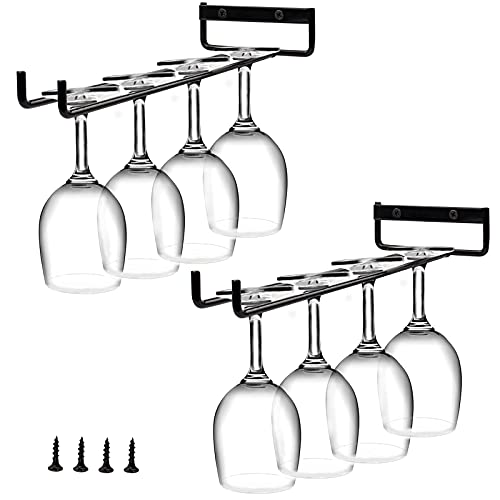 MERYSAN Weinglashalter Hängend, Weingläser Halter Regal, Weingläser Halterung Regal, Gläserhalter Wandmontage für Cup Display Stand Verwendet in der Bar, Weinschrank, Küche, 30 cm 1 Reihe (A) von MERYSAN