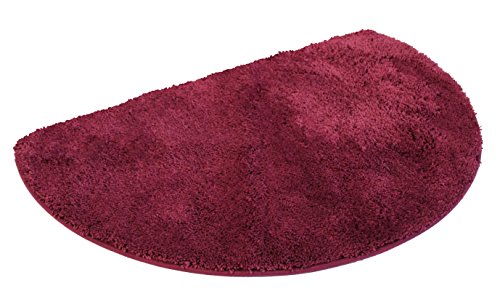 Mesana J-10005/13 Bordeaux Duschmatte, Mikrofaser, 50x80 cm halbrund von MESANA