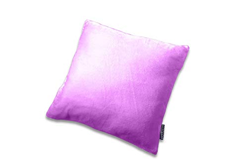 MESANA Kissen Zierkissen Bella violett mit Reißverschluss Polyester Microfaser-Nicky Plüsch 40x40cm Kuschelkissen Kopfkissen Sofakissen von MESANA