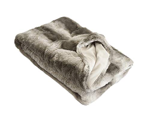 MESANA Wohndecke Decke Blanca grau Polyester Microfaser-Fleece Tagesdecke Kuscheledecke Zudecke Fleecedecke warm kuschelig Decke gemütlich Wohnzimmerdecke von MESANA