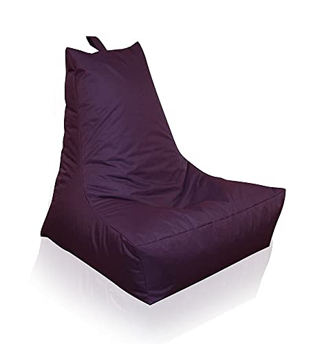 Mesana XXL Lounge-Sessel, 100x90x80 cm, Sitzsack Outdoor & Indoor, wasserabweisend, lila von MESANA