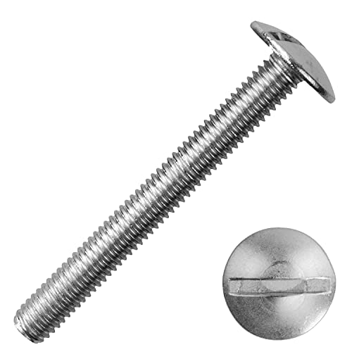 Flachrundschrauben mit großem Kopf und Schlitz M3x40 mm aus Edelstahl A2 (20 Stück) | Bordwandschrauben - Rundkopfschrauben - Becherschrauben - Schlitzschrauben von MESAROS® von MESAROS