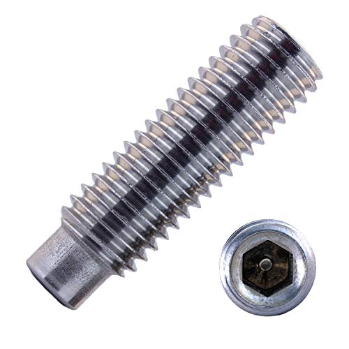 Gewindestifte mit Innensechskant u. Zapfen M12x12 mm aus Edelstahl A2 (50 Stück) | DIN 915 - Madenschrauben - Wurmschrauben von MESAROS® von MESAROS
