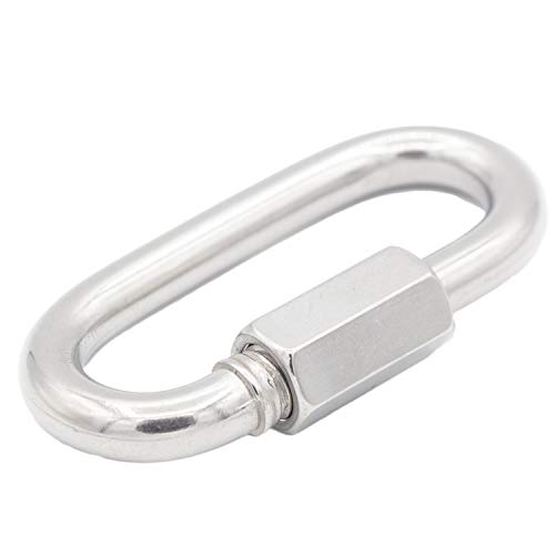 Ketten-Schnellverschluss D=8 aus Edelstahl A4 (1 Stück) | ähnl. DIN 56926 - Kettenschnellverbinder - Schraub-Karabiner - Kettenglied - Ketten-Notglied - Maritim von MESAROS® von MESAROS