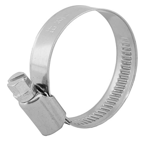 Schlauchschellen mit Schneckengewinde | Spannbereich 40 mm bis 60 mm - Bandbreite 12 mm aus Edelstahl A2 (100 Stück) | DIN 3017 - Schlauchbinder - Klemmschellen - Bandschellen von MESAROS® von MESAROS