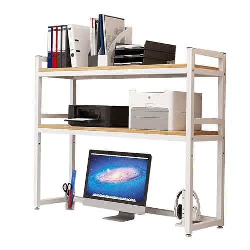 2-stufiges Mehrzweck-Bücherregal für die Arbeitsplatte – Schreibtisch-Bücherregal aus Metall für Computertische, verstellbares Schreibtisch-Organizer-Rack, Regal zur Aufbewahrung von Büchern, offenes 2-stufiges Mehrzweck-Bücherregal für die Arbeitsplatte – Schreibtisch-Bücherregal aus Metall für Computertische, verstellbares Schreibtisch-Organizer-Rack, Regal zur Aufbewahrung von Büchern, offenes von MESCXTY