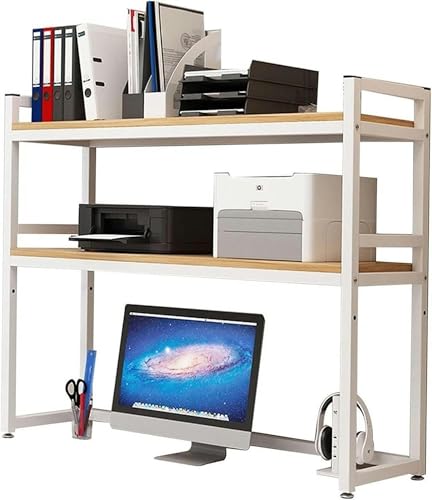 2-stufiges Mehrzweck-Bücherregal für die Arbeitsplatte – Schreibtisch-Bücherregal aus Metall für Computertische, verstellbares Schreibtisch-Organizer-Rack, Regal zur Aufbewahrung von Büchern, offenes 2-stufiges Mehrzweck-Bücherregal für die Arbeitsplatte – Schreibtisch-Bücherregal aus Metall für Computertische, verstellbares Schreibtisch-Organizer-Rack, Regal zur Aufbewahrung von Büchern, offenes von MESCXTY