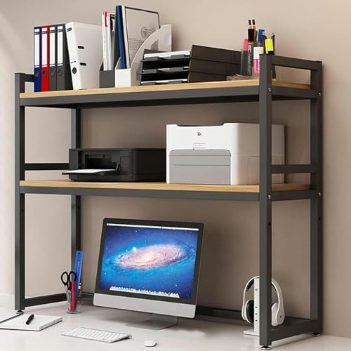 2-stufiges Mehrzweck-Bücherregal für die Arbeitsplatte – Schreibtisch-Bücherregal aus Metall für Computertische, verstellbares Schreibtisch-Organizer-Rack, Regal zur Aufbewahrung von Büchern, offenes 2-stufiges Mehrzweck-Bücherregal für die Arbeitsplatte – Schreibtisch-Bücherregal aus Metall für Computertische, verstellbares Schreibtisch-Organizer-Rack, Regal zur Aufbewahrung von Büchern, offenes von MESCXTY