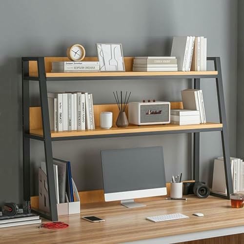 3-stöckiges Schreibtisch-Bücherregal/Bücherregal – Ausstellungsregal, Stahlrahmenleiter, Arbeitsplatte, Bücherregal, Organizer-Regal, Computertisch-Bücherregal, verstellbares Aufbewahrungsregal 3-stöckiges Schreibtisch-Bücherregal/Bücherregal – Ausstellungsregal, Stahlrahmenleiter, Arbeitsplatte, Bücherregal, Organizer-Regal, Computertisch-Bücherregal, verstellbares Aufbewahrungsregal von MESCXTY
