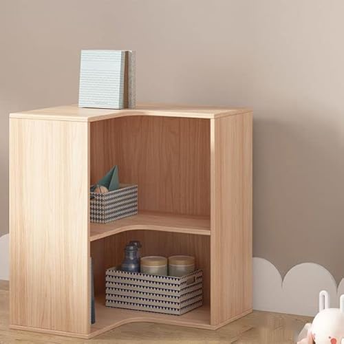 Aufbewahrung für Kinder zu Hause, Bücherregal für Puppenhäuser und Spielzeug-Organizer, bodenstehendes Bücherregal aus Massivholz für Kinderzimmer, Spielzimmer, Heimunterricht, natürliche Farbe – 122 von MESCXTY