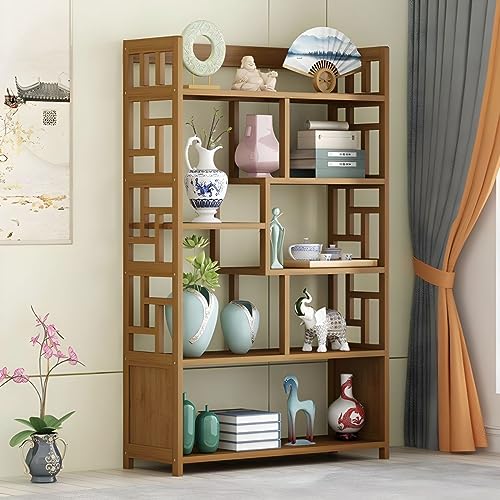 Bodenregal aus Bambus, Bücherregal, offenes Buch, Arbeitszimmer, neuer Weinschrank im chinesischen Stil, antike Dekoration, Teeservice-Regal, Bücherregal, Schublade nicht im Lieferumfang enthalten, 8 Bodenregal aus Bambus, Bücherregal, offenes Buch, Arbeitszimmer, neuer Weinschrank im chinesischen Stil, antike Dekoration, Teeservice-Regal, Bücherregal, Schublade nicht im Lieferumfang enthalten, 8 von MESCXTY