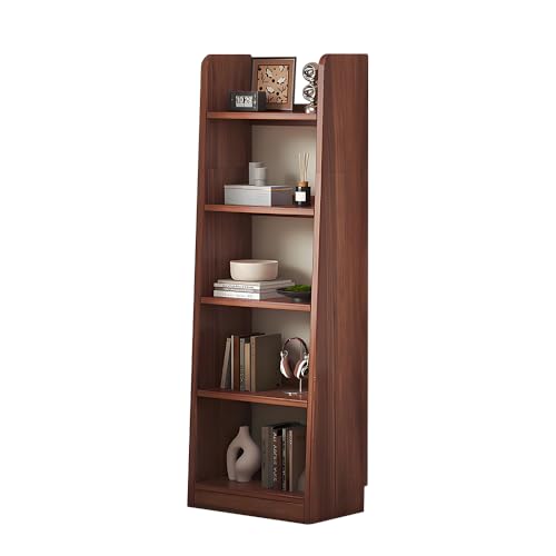 Bodenstehendes Bücherregal, 5-stöckiges Bücherregal aus Holz mit Rückenstrebe, Schreibtisch-Organizer-Regal im Trapez-Design, kompaktes Buch für Wohnzimmer, Schlafzimmer, Home-Office, Arbeitszimmer ( Bodenstehendes Bücherregal, 5-stöckiges Bücherregal aus Holz mit Rückenstrebe, Schreibtisch-Organizer-Regal im Trapez-Design, kompaktes Buch für Wohnzimmer, Schlafzimmer, Home-Office, Arbeitszimmer ( von MESCXTY