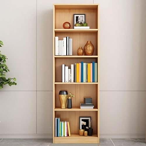 Bücherregal, vertikaler Aufbewahrungswürfel aus natürlichem Kiefernholz, freistehende Vitrine mit 5 Ebenen und geschlossenem Bücherregal mit 5 Würfeln für das Wohnzimmer, 23,5" L x 9,5" T 71" H Bücherregal, vertikaler Aufbewahrungswürfel aus natürlichem Kiefernholz, freistehende Vitrine mit 5 Ebenen und geschlossenem Bücherregal mit 5 Würfeln für das Wohnzimmer, 23,5" L x 9,5" T 71" H von MESCXTY