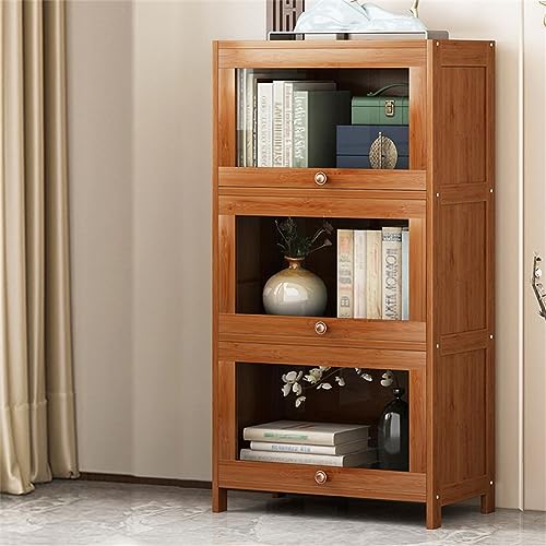 Bücherregal aus Bambus mit geschlossener Rückseite, Standard-Bücherregal, modern, mit Schränken, Regal, vom Boden bis zur Decke, für Büro, Schlafzimmer, Wohnzimmer, mehrschichtige Aufbewahrung, Natur Bücherregal aus Bambus mit geschlossener Rückseite, Standard-Bücherregal, modern, mit Schränken, Regal, vom Boden bis zur Decke, für Büro, Schlafzimmer, Wohnzimmer, mehrschichtige Aufbewahrung, Natur von MESCXTY