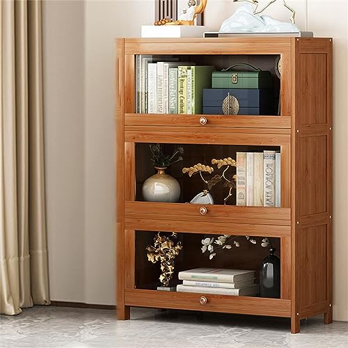 Bücherregal aus Bambus mit geschlossener Rückseite, Standard-Bücherregal, modern, mit Schränken, Regal, vom Boden bis zur Decke, für Büro, Schlafzimmer, Wohnzimmer, mehrschichtige Aufbewahrung, Natur Bücherregal aus Bambus mit geschlossener Rückseite, Standard-Bücherregal, modern, mit Schränken, Regal, vom Boden bis zur Decke, für Büro, Schlafzimmer, Wohnzimmer, mehrschichtige Aufbewahrung, Natur von MESCXTY