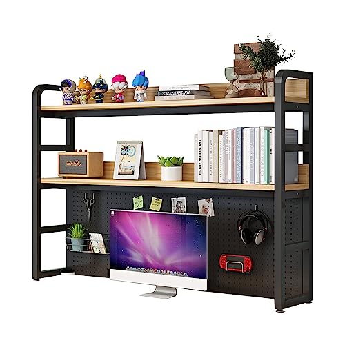 Bücherregal aus Holz und Metall – ktop Bücherregal für Computer k, Mehrzweck-Co-Präsentationsregal, Organizer, einfaches DIY-Aufbewahrungsregal, 95 x 27 x 104 von MESCXTY