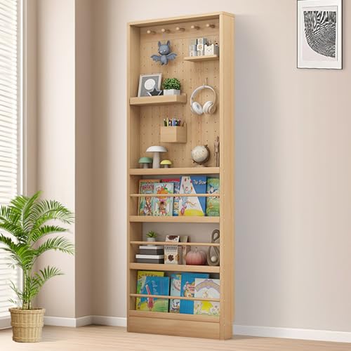 Bücherregal hinter der Tür – Ultradünnes 3,94 Zoll großes Kinder-Bücherregal aus Massivholz mit verstellbaren DIY-Regalen | Platzsparender Spielzeug- und Buch-Organizer für Kinderzimmer, Schlafzimmer von MESCXTY