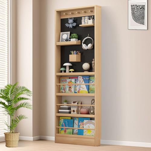 Bücherregal hinter der Tür – Ultradünnes 3,94 Zoll großes Kinder-Bücherregal aus Massivholz mit verstellbaren DIY-Regalen | Platzsparender Spielzeug- und Buch-Organizer für Kinderzimmer, Schlafzimmer von MESCXTY