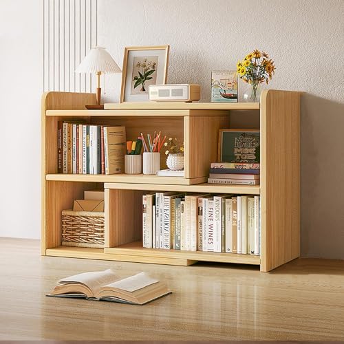 Bücherregal im modernen Stil, offene Rückseite, Bücherregal, Büro, einziehbar, vom Boden bis zur Decke reichender Tisch, Seitenregal, niedriger Schrank, Schließfach, Aufbewahrungsschrank, C, 2-lagig, von MESCXTY