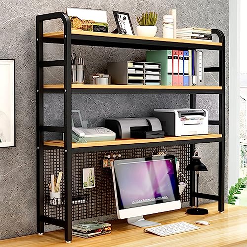 Desktop-Bücherregal, verstellbares Schreibtisch-Organizer-Rack – Bücherregal auf der Arbeitsplatte, 3-stufiges Regal, Bücherregal aus Metall für Computertisch, Zuhause, Wohnheim, Bürobedarf (Co von MESCXTY