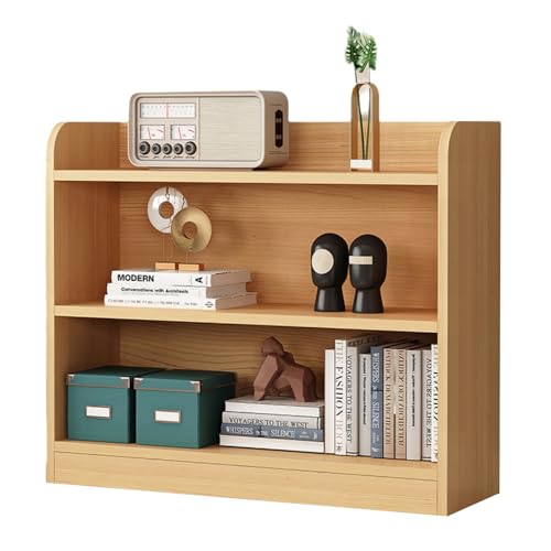 MESCXTY 2-stöckiges, bodenstehendes Bücherregal, Holz-Ausstellungsregal zur Organisation, Mehrzweck-Bücherregal mit offenem Regal, niedriges Bücherregal für Zuhause, Büro, Wohnzimmer, Bett (Natur) MESCXTY 2-stöckiges, bodenstehendes Bücherregal, Holz-Ausstellungsregal zur Organisation, Mehrzweck-Bücherregal mit offenem Regal, niedriges Bücherregal für Zuhause, Büro, Wohnzimmer, Bett (Natur) von MESCXTY
