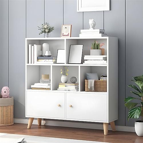 MESCXTY 24,1 cm B, geschlossenes Bücherregal mit Ablagen und Türen, Holzregal mit Landung, Beinen aus Massivholz, multifunktionales Regal, Studentenschrank, weiß, 80 cm L x 24,9 cm, 107,7 cm H MESCXTY 24,1 cm B, geschlossenes Bücherregal mit Ablagen und Türen, Holzregal mit Landung, Beinen aus Massivholz, multifunktionales Regal, Studentenschrank, weiß, 80 cm L x 24,9 cm, 107,7 cm H von MESCXTY