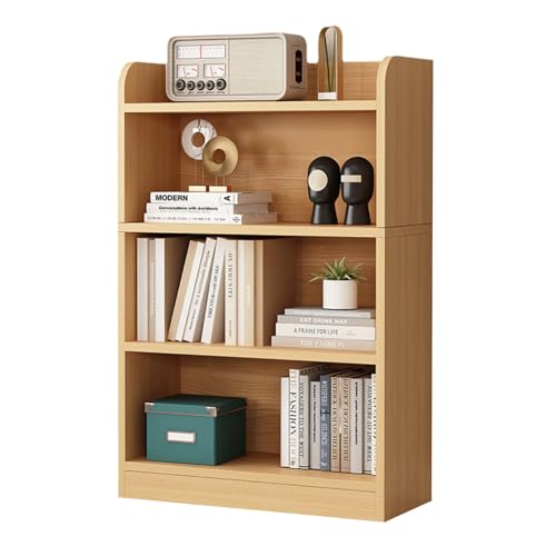 MESCXTY 3-stöckiges, bodenstehendes Bücherregal, Holz-Ausstellungsregal zur Organisation, Mehrzweck-Bücherregal mit offenem Regal, niedriges Bücherregal für Zuhause, Büro, Wohnzimmer, Bett (Natur) MESCXTY 3-stöckiges, bodenstehendes Bücherregal, Holz-Ausstellungsregal zur Organisation, Mehrzweck-Bücherregal mit offenem Regal, niedriges Bücherregal für Zuhause, Büro, Wohnzimmer, Bett (Natur) von MESCXTY