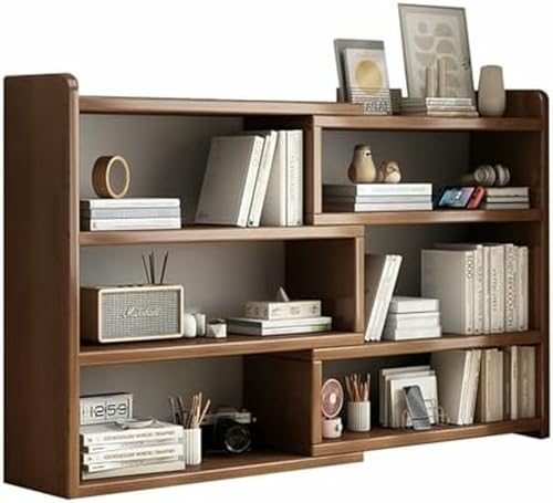 MESCXTY 3-stöckiges Bücherregal, hölzernes Schreibtisch-Bücherregal, einziehbares Tisch-Bücherregal, modernes Schreibtisch-Display, Aufbewahrungs-Bücherregal, erweiterbarer Organizer von MESCXTY