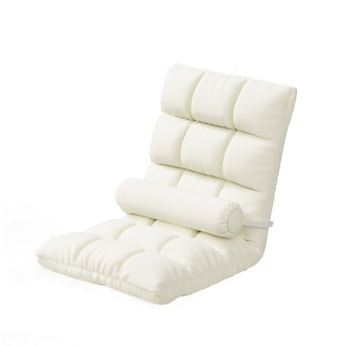 MESCXTY 5 Indoor-Spiel-Bodenstühle, Teen-Erwachsenen-Spielsofa, gepolstert, verstellbar, zusammenklappbar, Meditations-Sofa mit Rückenlehne, perfekt für Wohnzimmer und Schlafzimmer (weiß) von MESCXTY