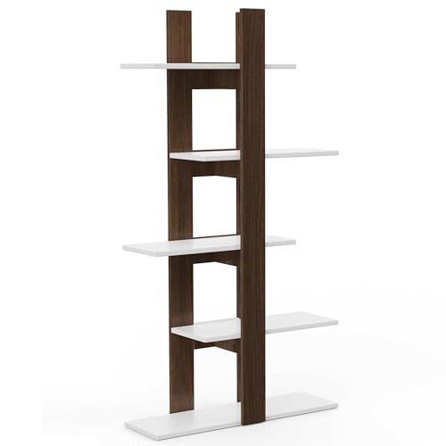 MESCXTY 5-stöckiges Bücherregal, freistehendes Lagerregal, Baum-Raumteiler, Baum – Bücherregal mit Kippschutz, Moderne offene Regale MESCXTY 5-stöckiges Bücherregal, freistehendes Lagerregal, Baum-Raumteiler, Baum – Bücherregal mit Kippschutz, Moderne offene Regale von MESCXTY