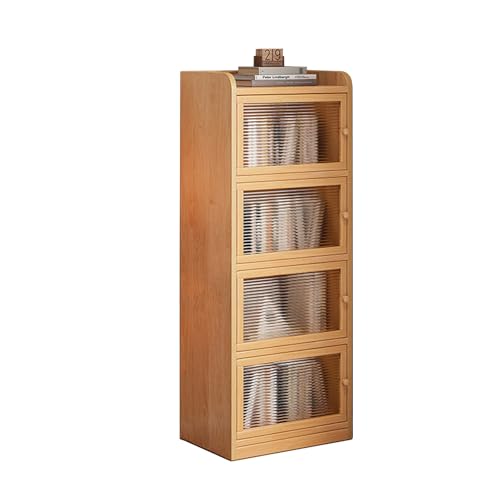 MESCXTY Acryl-Vitrine, 5-türiges Regal, Sammlervitrinen, staubdichter Kuriositätenschrank, Starke Tragfähigkeit, Aufbewahrung, schmaler Schubladen-Organizer für kleine Räume von MESCXTY
