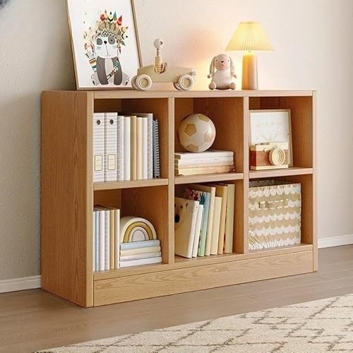 MESCXTY Bücherregal, moderner Aufbewahrungsschrank aus Holz mit geschlossenem Bücherregal für kompakte Aufbewahrung, Heimbüromöbel – Natur, 119,4 cm L x 30,5 cm B x 73,7 cm H von MESCXTY