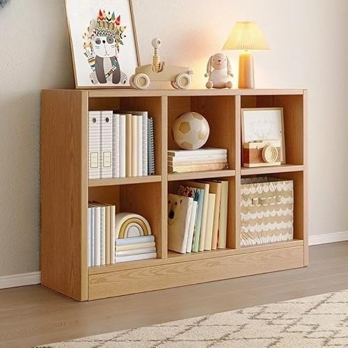 MESCXTY Bücherregal, moderner Aufbewahrungsschrank aus Holz mit geschlossenem Bücherregal für kompakte Heimbüromöbel – Natur 39" L x 9,5" B 29" H von MESCXTY