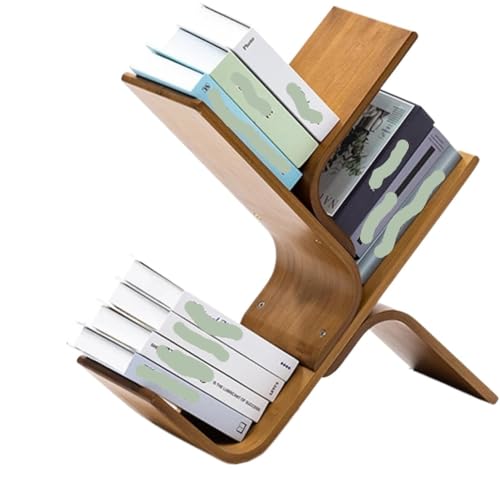 MESCXTY Bücherregal Bücherregale Bambusbaumförmiges bodenstehendes Bücherregal für die Vitrine zu Hause (Farbe: 3 Ebenen) von MESCXTY