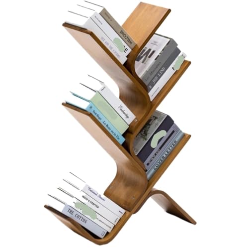 MESCXTY Bücherregal Bücherregale Bambusbaumförmiges bodenstehendes Bücherregal für die Vitrine zu Hause (Farbe: 5 Ebenen) von MESCXTY