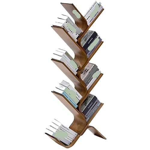 MESCXTY Bücherregal Bücherregale Bambusbaumförmiges bodenstehendes Bücherregal für die Vitrine zu Hause (Farbe: 8 Ebenen) von MESCXTY