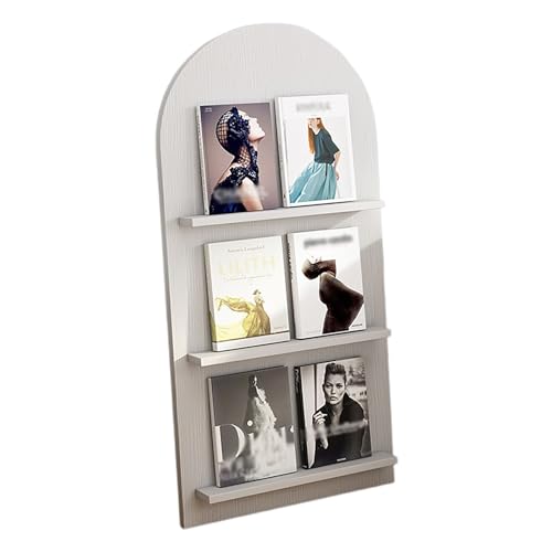 MESCXTY Bücherregal mit Ablageflächen, offener Zeitschriftenständer, Wandregal für Wohnzimmer, hinter der Tür, neben dem Sofa, weiß, 57,9 x 109,4 cm MESCXTY Bücherregal mit Ablageflächen, offener Zeitschriftenständer, Wandregal für Wohnzimmer, hinter der Tür, neben dem Sofa, weiß, 57,9 x 109,4 cm von MESCXTY