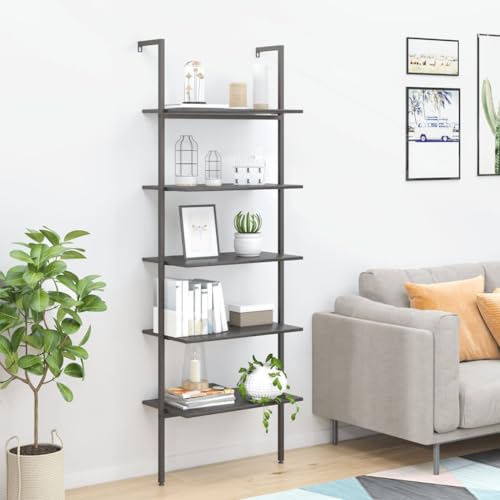 MESCXTY Bücherregale und Leiterregal für Wohnzimmer, Home Office, Schwarz, 25,2 x 13,8 x 72,8 Zoll MESCXTY Bücherregale und Leiterregal für Wohnzimmer, Home Office, Schwarz, 25,2 x 13,8 x 72,8 Zoll von MESCXTY