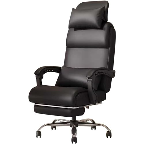 MESCXTY Chefsessel, Bürostuhl, hohe Rückenlehne, ergonomischer Schreibtischstuhl mit verstellbarer Lendenwirbelstütze und Kopfstütze, ergonomischer Lederstuhl mit Fußstütze, C MESCXTY Chefsessel, Bürostuhl, hohe Rückenlehne, ergonomischer Schreibtischstuhl mit verstellbarer Lendenwirbelstütze und Kopfstütze, ergonomischer Lederstuhl mit Fußstütze, C von MESCXTY