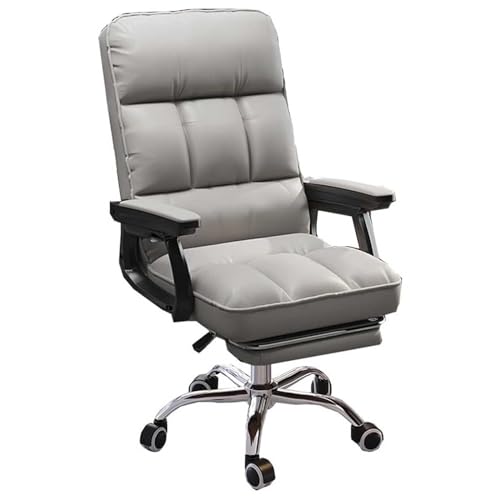 MESCXTY Chefsessel mit Fußstütze, ergonomischer Computer-Schreibtischstuhl mit Lendenwirbelstütze, mit starkem Metallfuß, H MESCXTY Chefsessel mit Fußstütze, ergonomischer Computer-Schreibtischstuhl mit Lendenwirbelstütze, mit starkem Metallfuß, H von MESCXTY