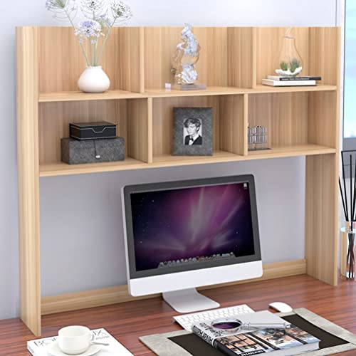 MESCXTY Desktop-Computer-Schreibtischregal mit Hutch-Bücherregal, 2-stufig, freistehendes Aufbewahrungsregal, Holz-Arbeitsplatten-Organizer (Farbe: D, Größe: 100 cm) von MESCXTY
