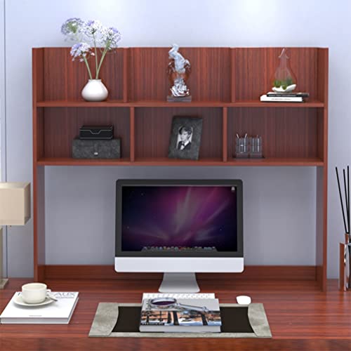 MESCXTY Desktop-Computer-Schreibtischregal mit Hutch-Bücherregal, 2-stufiges freistehendes Aufbewahrungsregal, Holz-Arbeitsplatten-Organizer (Farbe: A, Größe: 80 cm) von MESCXTY