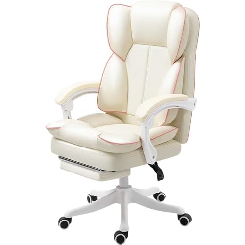 MESCXTY Ergonomischer Bürostuhl mit Lendenwirbelstütze, großer Chefsessel, Computer-Schreibtischstuhl, höhenverstellbar, Drehstuhl, C von MESCXTY