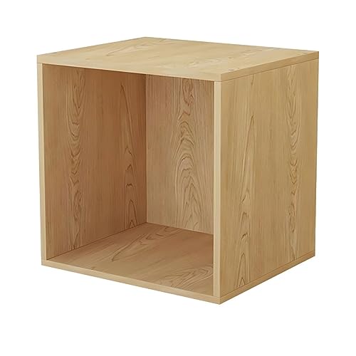 MESCXTY Lagerschrank, modernes Bücherregal aus Holz mit geschlossenem Bücherregal für kompakte Heimbüromöbel – Natur 13,5" L x 11,5" WH von MESCXTY