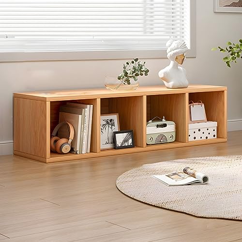 MESCXTY Lagerschrank, modernes Bücherregal aus Holz mit geschlossener Rückseite für kompakte Heimbüromöbel – Natur, 119,4 cm L x 30,5 cm B x 31,8 cm H von MESCXTY