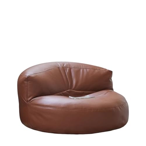 MESCXTY Lazy Sofa Sitzsack Stuhl Mond Sitzsack Stuhl Möbel Sofa Lounge Wohnzimmer Lesen Heimdekoration Gepolstert Ohne Armlehnen Seitenstuhl Moderner Armlehnen-Akzentstuhl (Off-White) von MESCXTY