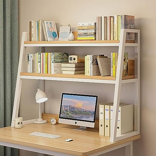 MESCXTY Leiter-Schreibtisch-Bücherregal, Bücherregal für Computertisch, freistehendes Lagerregal, Ausstellungsregal (Größe: 75 x 32 x 90 cm, Farbe: Weiß) von MESCXTY