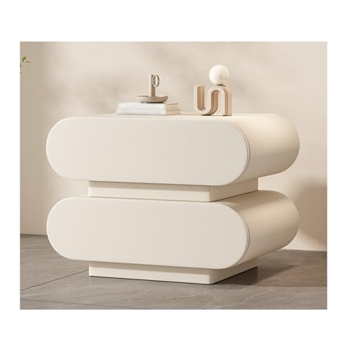 MESCXTY Moderner Nachttisch, Beistelltisch fürs Schlafzimmer, mit Schublade, für Schlafzimmer, Wohnzimmer (Weiß, 45 * 40 * 45 cm) von MESCXTY