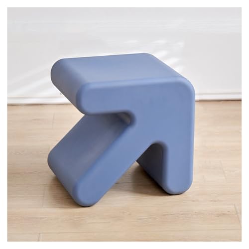 MESCXTY Pfeil-Fußhocker, exquisiter kleiner Couchtisch, S-förmiger weicher Fußhocker, Ankleidestuhl, bequemer Sitz im Wohnzimmer, Schlafzimmer, Eingang (Grau-Blau) von MESCXTY